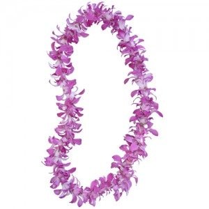 Single purple orchid lei Single purple orchid lei